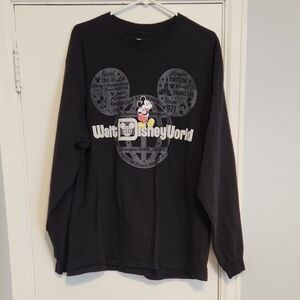 Hanes Black Long Sleeve Tee with Disney Graphic